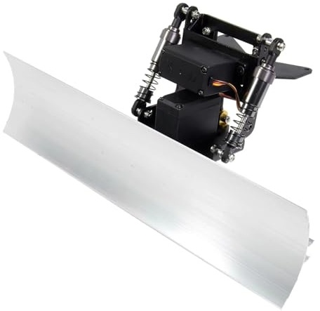 RC Modifications Spare Compatible With Tamiya CW01 Lunchbox Midnight Pumpkin 1/12 RC Car Parts Aluminum Snow Shovel Plow Kit With Servo Motor