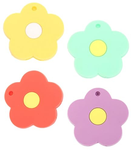 VALICLUD 4 Piezas Cubiertas de Llaves de Silicona Forma de Flor, Decoración Adorable para Llaveros, Protección y Estilo Kawaii para Llaves de Casa en Diversas Ocasiones