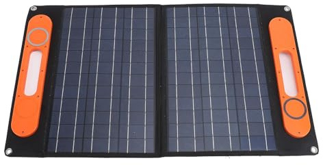 Tomantery Chargeur de Panneau Solaire Portable 100W, pour Voiture, Camping-car, Bateau de Voyage, Conception Efficace Pliable et Résistante à L'eau