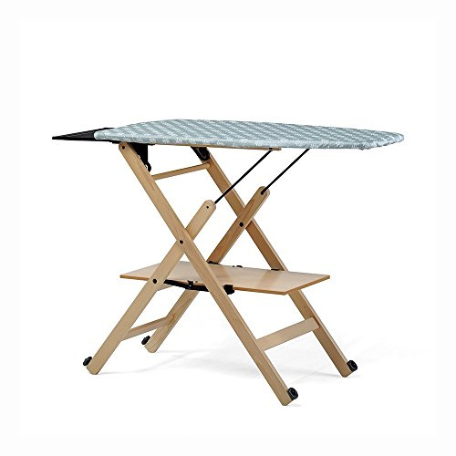 Foppapedretti Asso Full-Size Ironing Board 1010 x 490 mm – Ironing Boards (Full-Size Ironing Board, Aluminium, Cotton, Polyester, Steam Iron, Black, Wood, Monotone, Grey, White)