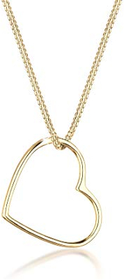 Elli Collana Donne Ciondolo Cuore di Base in Argento Sterlino 925