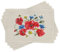 ABAKUHAUS Blumen Platzmatten, Vintage Mohnblumen Daisy, Waschbare Stoff Esszimmer Küche Tischdekorations Digitaldruck, Himbeere
