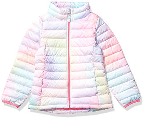 Amazon Essentials Piumino Leggero con Collo a Lupetto Impermeabile e Pieghevole Bambine e Ragazze, Rosa Sfumature, 8 Anni