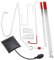 BONNIO Universal Car Door Lock Out Emergency Open Unlock Key Tools Kit and Black Air Pump