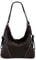 SH Leder 2in1 Handtasche Rucksack Damen Schultertasche Daypack CityRucksack aus Echt genarbt Leder (B 35cm x H 34cm xT 12cm) Sara G689 (Dunkel Braun)