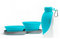 Two Collapsible Dog Bowls and Portable Dog Water Bottle Travel Set - Pet and Puppy Travel and Dog Walking Accessories - Foldable Bowl with Water and Food Dispenser - Blue