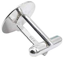 1 Paar Manschettenknöpfe aus Sterlingsilber mit 16 mm flacher Lünette Fassung, 925 Silber Manschettenknöpfe, runde Manschettenknöpfe, Schmuck