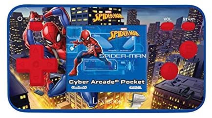 Lexibook, Spider-Man, Cyber Arcade Pocket, Consola de Juegos portátil, 150 Juegos, Pantalla LCD de 1,8, Funciona con Pilas, Azul/Rojo, JL1895SP