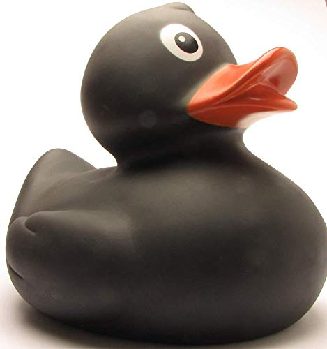 Duckshop XXL-Badeente Sophia - schwarz I Quietscheente I L: 30 cm