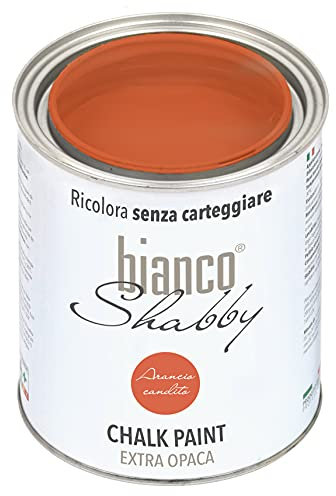 CHALK PAINT Arancio Candito per Mobili e Pareti - Pittura Shabby Chic Vintage EXTRA OPACA (1 Litro)