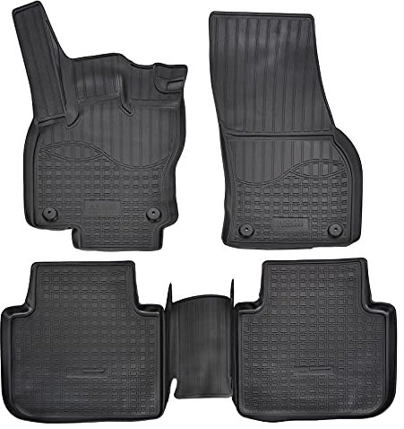 J&J AUTOMOTIVE | 3D Gummimatten Auto Matten Fussmatten Kompatibel mit Tarraco ab 2018, Rand cca 4cm, Allwetter, 4Tlg, Premium Qualität