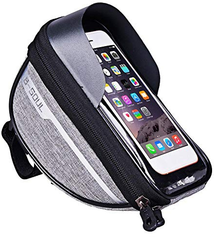 Junerain Fahrrad Frontrahmen Touchscreen wasserdichte Telefontasche MTB Oberrohr Gepäckträgertasche Regendicht Smartphone Touchscreen Case Halter
