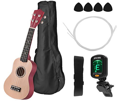 Btuty 21 Zoll Farbige Akustische Sopran Ukulele Ukulele Uke Kit Basswood mit Tragetasche Uke Strap Saiten Picks Tuner