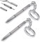 Glasses Repair Tool Set 2 Packs Mini Hand Glasses Screwdrivers 3-in-1 Spectacle Repair Kits Multifunction Sunglass Watch Glasses Screwdriver Set with Keychain for GlassesTightening