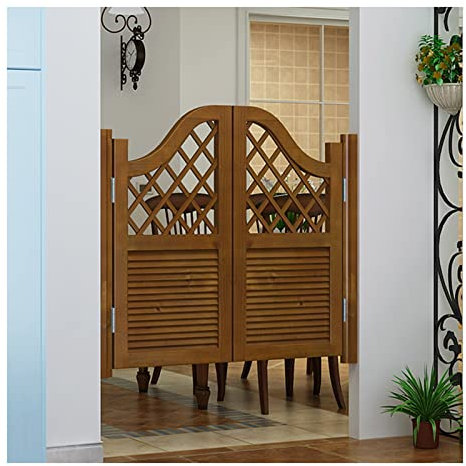 Café-Türen, Pendeltüren, Barsalontür Halbe Taillentür, Für Küche Restaurant Porch Partition, Anpassbar (Farbe : Braun, Größe : 85x70cm)