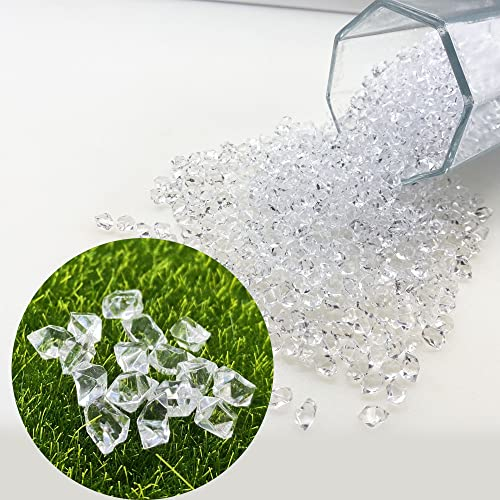 Cayway 1000PCS Faux Glaçons Glace Acrylique Artificielle Photographie Faux Glaçons Acryliques Transparent pour La Décoration de La Maison Mariages Photographie Vases (100g)