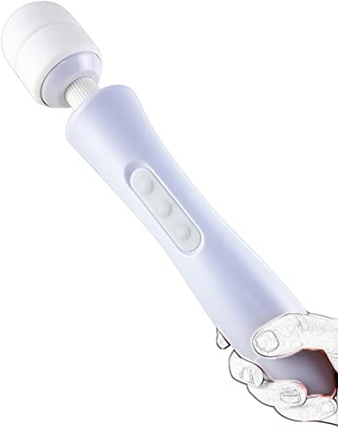 JFRong Magic Wand Massagestab Massage Vibrator stark Massager Erotik Massagegerät Magic Wand Massagegerät für Körper, Nacken, Schulter Kliris Vibrator stick geschenke für frauento(Weiß)