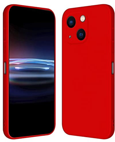 RankOne Custodia per iPhone 13 mini (5.4 Inches) Cover Morbida in Silicone TPU - Rosso Cina