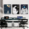 Hava Kolari 3er Poster Set Raum Astronaut, Leinwand Malerei Wandbilder Wandposter Set - OHNE Rahmen - Arabische Poster Bild Wand Deko Wohnzimmer (30x40cm)
