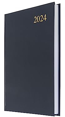 Collins Debden Collins Essential, A5-Tagesplaner 2024, Tagesplaner 2024, Tagesplaner, Tagebuch und Planer 2024, Business, Büro, Akademischer und persönlicher Gebrauch, A5, Blau
