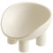 Four-Legs Ceramic Cat‘s Bowl, Chubby Cute Pet Bowls, Matte Crème