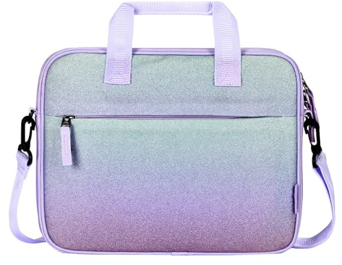Choco Mocha Kinder-Tablet-Hülle für Jungen und Mädchen, (25,4 - 32,8 cm), Glitzer-Violett, 31,8 cm, 12.5inch(12.5 x 9.8 x 1.3), Umhängetasche