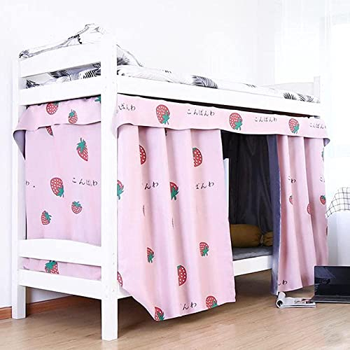 BUJOG Betthimmel-Bettzelt für Privatsphäre, Innenzelt, Schlafsaal, Etagenbett, Vorhangstoff, staubdicht und Moskitonetz, Bettrahmen-Vorhang-6_1,2 x 2 m