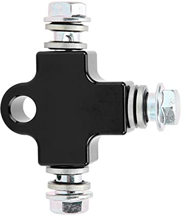 Connecteur en T, 44x39mm Systèmes de Freinage Hydraulique Universel en Acier Connecteur en T de Tuyau de Tube à 3 Voies pour la Conversion des Deux Premiers Disques (B (té noir