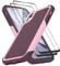Jeylly Designed for iPhone XR Case, Military Grade Shockproof Protection Slim Silicone TPU+Hard PC Back Drop Protective Women Girls Boys Men iPhone XR Case, Red Pink