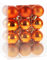 RELONGGI Weihnachtskugeln, 24 Stück, 3,8 cm, vorbespannt, Weihnachtsbaumschmuck, Feiertags-Hängekugeln, bruchsicher, Geburtstag, Halloween, Urlaub, Hochzeit, Weihnachtsschmuck (orange)