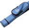 Jonny 8 Ball Two Tone Oval Snooker Pool Cue Case - Holds One 2-Piece Centre Jointed Cue, Removable Accessory Pocket (Blue)