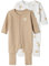 NAME IT Unisex Baby Nbnnightsuit 2p Zip Ff Oxford Bear Noos Schlafanzug, Oxford Tan, 86 EU