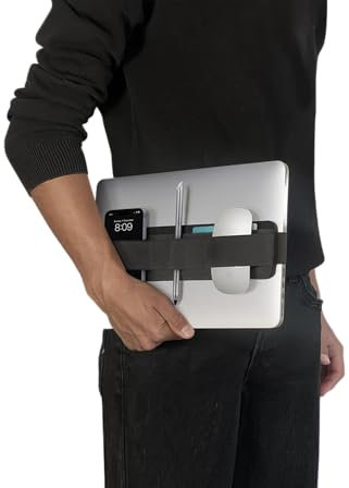 Beblau Slim Pro Tragbarer Tech-Organizer, kann an Laptop und Notebook befestigt werden | Rucksackeinsatz & Schreibtisch-Organizer | Büro, Zuhause und Schule | Arbeiten von zu Hause aus |