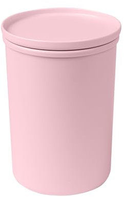 AWAVE Frischhaltedose rund mit Deckel, luftdicht, 1.000 ml, rosé, aus recycelten PET-Flaschen, Vorratsdose Aufbewahrungsbox Vorratsbehälter, klimaneutral, Mehrweg, nachhaltig unterwegs