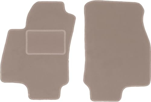 Wielganizator Automatte – Passend für Opel Astra G Limousine, Kombi, Schrägheck 1998-2009 – Velours – Autozubehör - Auto Fußmatten – Fußmatte Auto – 2-teilig - beige