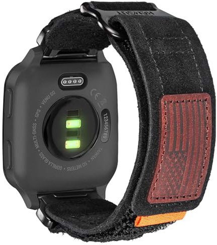 Compatible for Garmin Venu/Venu 2 Plus/Venu Sq/Venu Sq 2/ Venu Sq Music (Not Venu 2S/Venu 2) Quick Pins Watch Band, Super Rugged Nylon Sports Strap With Woven Loop Design