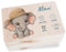 Holz - Erinnerungsbox Baby Personalisiert mit Elefant und Name | Personalisierte Geschenke Baby Geburt | Geschenke zur Geburt - 30 x 20 x 14 - Holz - errinerungskiste erinnerungskiste holzkiste