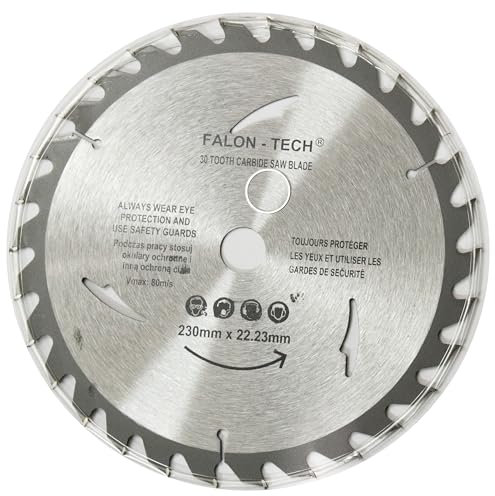 Lame de scie circulaire 230 x 22,23 mm avec 30 dents TCT pour bois