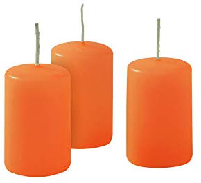 Cereria di Giorgio Risthò Kerzen Durchmesser 4 cm Höhe 7 - Pumpkin - Packung mit 12 Stück