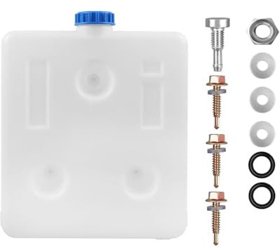 Inscrip Fuel Tank, 10 L Plastic Petrol Tank, Fuel Tank, Water Tank, Diesel Tank, Water Tank with Mounting Accessories Kit, Universal Oil Box, Portable Tank for Boat, Car, Truck, Air Diesel Auxiliary