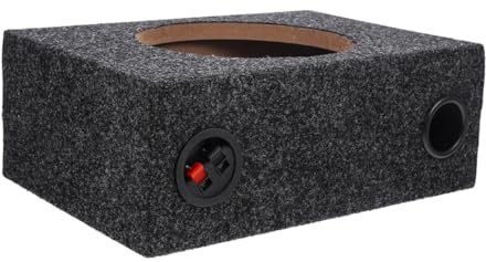CHILDWEET Scatola Subwoofer Auto Box Per Subwoofer Veicolare Ultra Sottile in Legno Custodia Sigillata Robusta Per Audio Veicolare Con Installazione Facile e Suono Potenziato