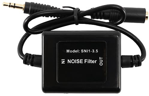 Giilayky SNI-1/3.5 Entstoerfilter Stoergeraeusche Brummfilter Massefilter Isolator 3,5 mm Schwarz