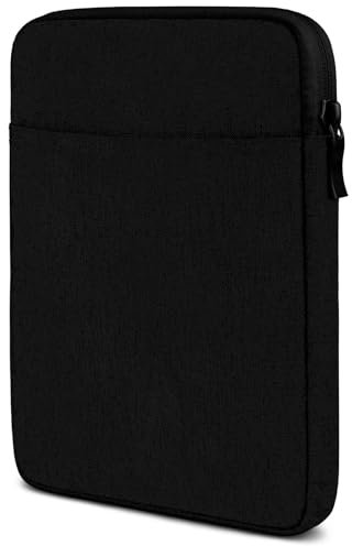 moex Funda para tablet Redmi Pad SE 8.7 con cremallera y compartimento para accesorios, funda de tela de nailon suave acolchada, funda minimalista para salpicadero, color negro