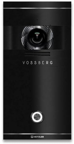 Metzler Video Türsprechanlage 1 Familienhaus | Türklingel mit Kamera FullHD | Opt. 7 Monitor | Smartphone App | Mit Anschluss für Türöffner | Anschluss: 2-Draht IP | Tiefschwarz | VDM10 2.0 Colson