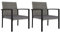 BOWEKAM Home & Garden-Garden Esszimmerstühle, Polyrattan, Grau, 2 Stück