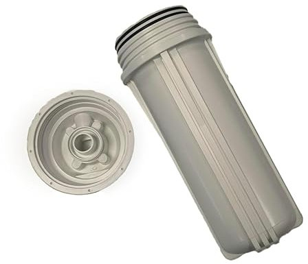 Recambio Vaso 10 Blanco Rosca 1/4 de doble junta para equipos purificadores de Osmosis Inversa. Portafiltros de Osmosis. Fabricado en Polipropileno reforzado. Bbagua.