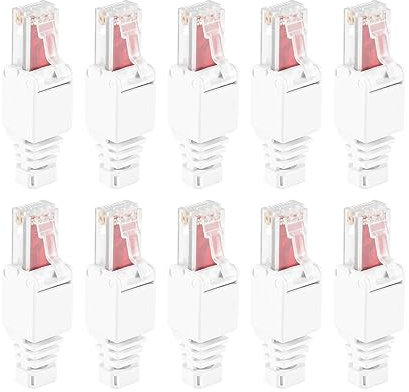 Asyduey 10 X Connecteurs RéSeau sans Outil RJ45 CAT6 LAN Câble UTP Prise sans Outils Câble D'Installation Cat5 Cat7 Câble de Raccordement