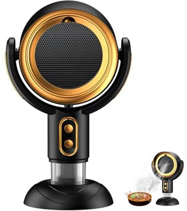 Campana Extractora Portátil, Purificador de Aire para Cocina con Batería 3000mAh, Carga Tipo-C, Rotación 360° e Inclinación 15°, Absorbe-Humo para Cocina, Barbacoa y Camping