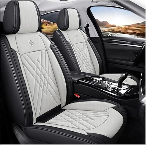 ZXKYLFFF Autositzbezüge für VW 2009–2019/VW Amarok 2010–2018, wasserdichtes Leder, 5-Sitzer-Sitzkissen schützt den Sitzbezug, Grau