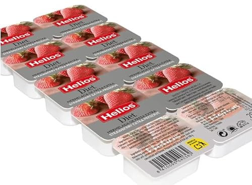 Confiture de fraises diététiques en 10 coupelles de 250 g. Lot de 4
